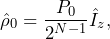 \begin{equation*}\hat{\rho}_0=\frac{P_0}{2^{N-1}}\hat{I}_z,\end{equation*}